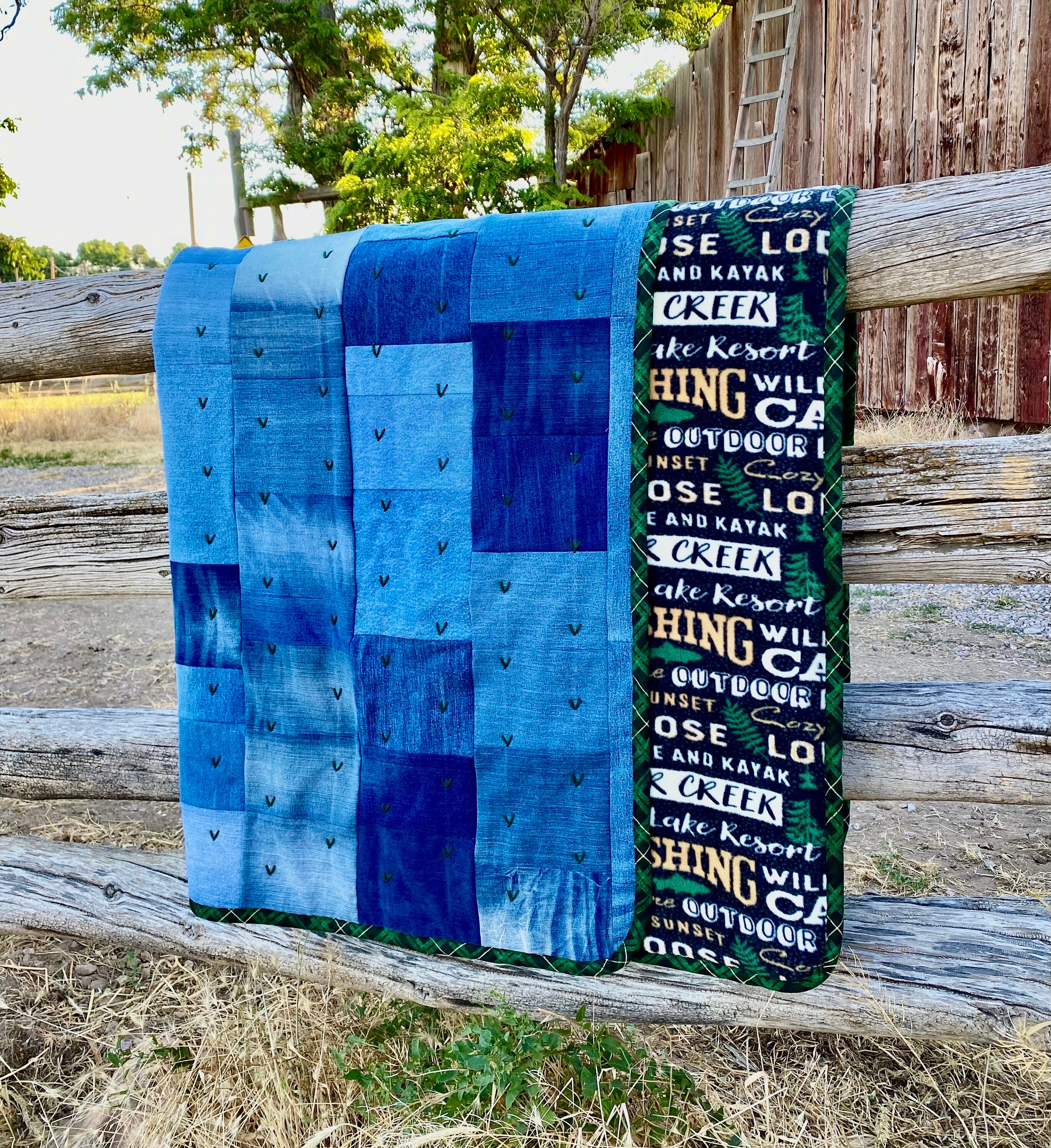 Denim Weighted Blanket Etsy
