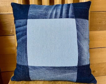 Couette Et Taie D'Oreiller (Sham) Patchwork Denim Pottery Barn Kids - Taille Full/Queen, Bleu, Neuf
