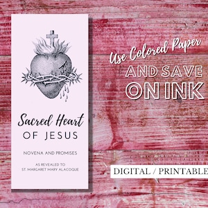 Sacred Heart Novena PRINTABLE DOWNLOAD Printer Friendly Trifold- Double ...
