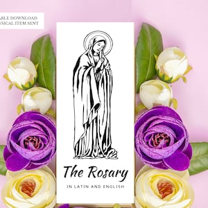 Latin English Rosary PRINTABLE DOWNLOAD Trifold with 3 Mysteries Only Traditional Catholic Rosary Pamphlet image 7