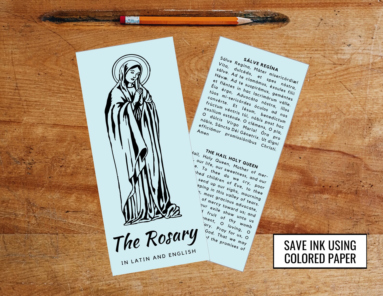 The Rosary in Latin &amp; English Trifold Printable Traditional - Etsy