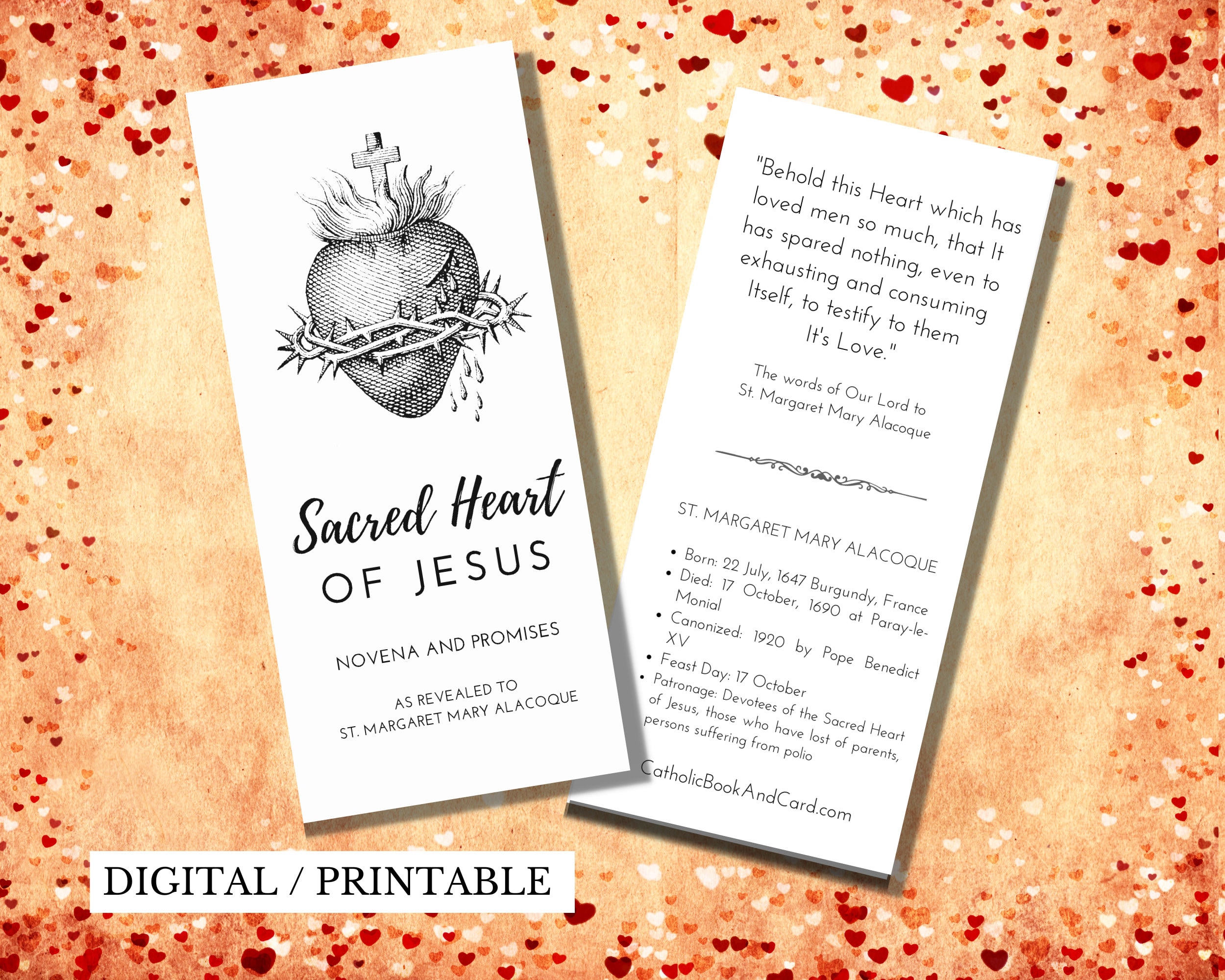 Sacred Heart Novena PRINTABLE DOWNLOAD Printer Friendly Trifold- Double ...