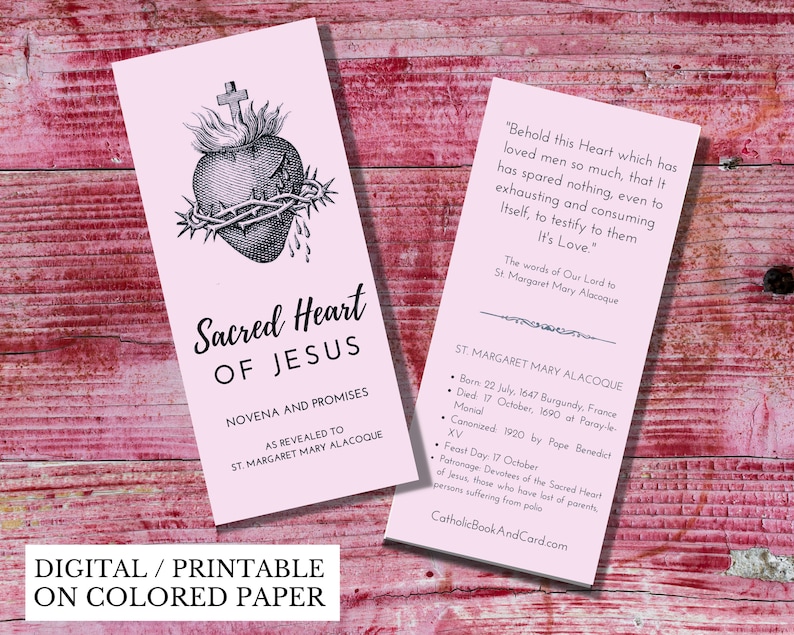 Sacred Heart Novena PRINTABLE DOWNLOAD Printer Friendly Trifold- Double ...