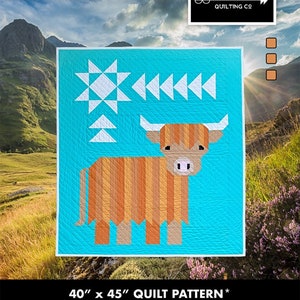 Highland Cow - Cattle Call Quilt Pattern OR Kit by Art East Quilting Co