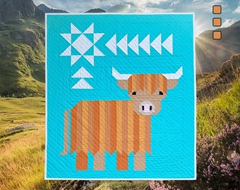 Highland Cow - Cattle Call Quilt Pattern OR Kit by Art East Quilting Co