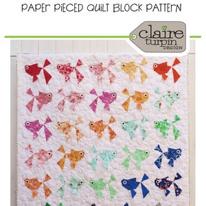 Goldies Quilt Pattern - by Claire Turpin Design - 3D Quilt Goldfish