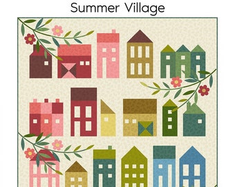 Summer Village Quilt Pattern or Silhouettes- From Laundry Basket Quilts By Sitar, Edyta