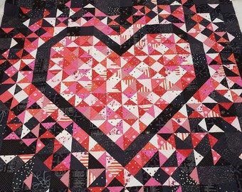 Exploding Heart Quilt - Etsy