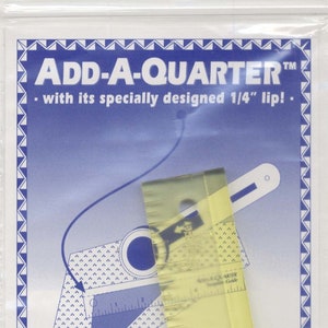 CM Designs Add a Quarter Ruler Yellow Ruler With 1/4 Lip for Paper Piecing  6 Inch Ruler for Paper Piecing Add a Quarter Inch -  Israel