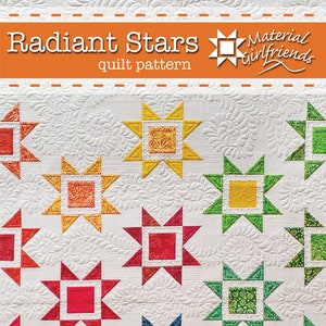 Strahlende Sterne Quilt-Muster aus Material Girlfriends In Quilting - Pieced