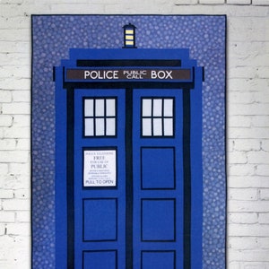 Relatively Dimensional Quilt Pattern From Hunter's Design Studio By Sam Hunter - Who is the Doctor - Police Box