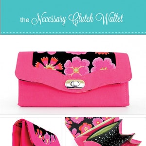 Necessary Clutch Wallet Pattern and Kit Option by Emmaline Bags - Janelle MacKay