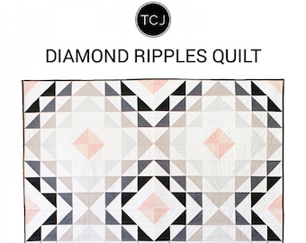 Diamond Ripples Quilt Pattern by Then Came June