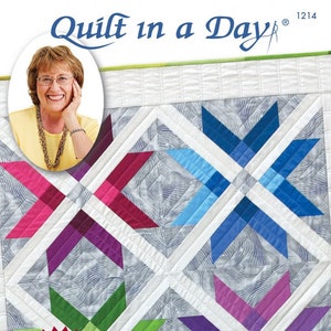 Quilt in Day - Quick Mexican Star Quilt Pattern- by Eleanor Burns - Ruler Available