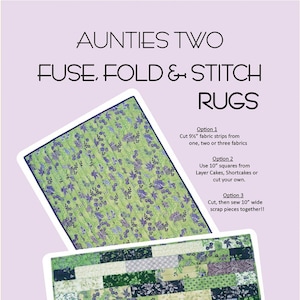 Fuse, Fold, and Stitch Rugs From Aunties Two By McLeod, Carol and In-R-Form Single Sided Fusible Stabilizer White 2-1/4in x 25yds