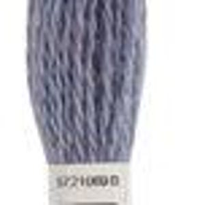 May include: A skein of DMC Eco Vita organic embroidery floss in a muted blue-grey color. The label reads "DMC ECO VITA" and the number "602". Ideal for embroidery and other crafts.