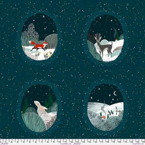 FreeSpirit - Cori Dantini - Silent Night - Animaux de la forêt en hiver - Grandeur de carreaux - PWCD173.XTILE
