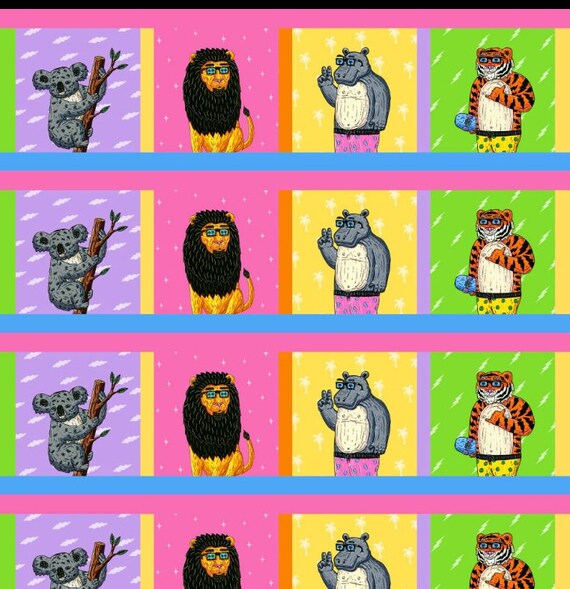 Tropical Jungle Jams Jungle Dudes Panel - Mulga - PER PANEL Tropical Jungle Jams Jungle Dudes Panel - Mulga - PER PANEL