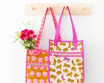 Everyday Quilted Tote Pattern by Knot and Thread