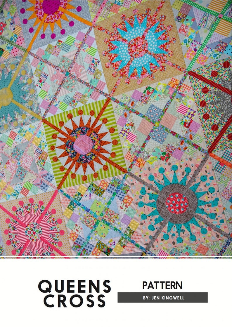 Queens Cross Quilt Pattern by Jen Kingwell Template, Pattern, Tool Options image 3