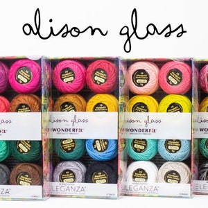 Alison Glass Box Set - Eleganza by Wonderfil - Thread Embroidery Kit - 12 Balls - Choose 1 or all 4!