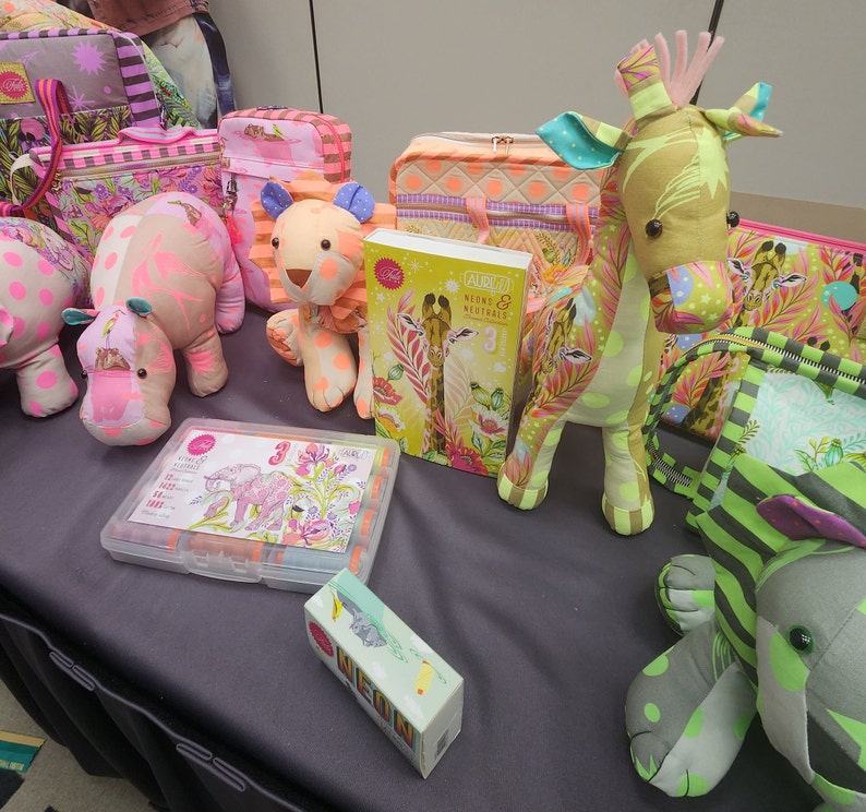 PREORDER Tula Pink Everglow Stuffed Animal Kits Hippo Etsy