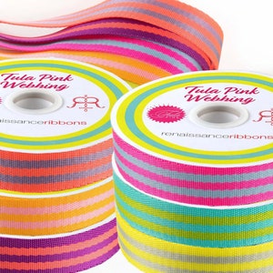 NEU! Tula Pinkes Gurtband - Meterware - Farbe wählen - 25 mm breit - schmale Streifen