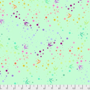Tula Pink - NEW True Colors -  Fairy Dust - Mint - PWTP133.MINT