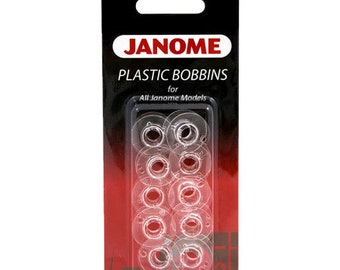 Ships to US ONLY - Authentic Janome Plastic Bobbins - 10 Pack Bobbins | Part Number: 200122647
