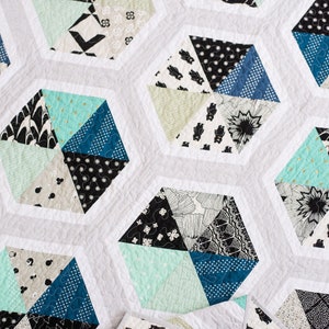 Triangle Hexies Quilt Pattern- by Quilty Love