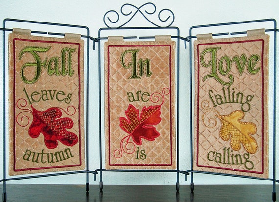 FALL IN LOVE MACHINE EMBROIDERY PATTERN w//CD from Janine Babich Designs *NEW*