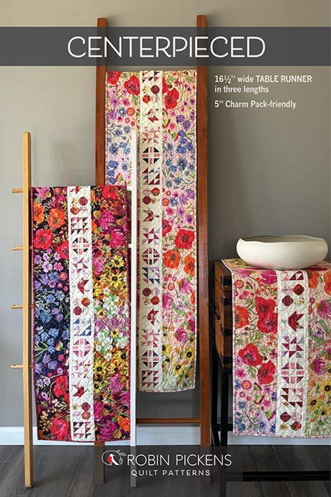 Centerpieced Table Runner Pattern - Robin Pickens - Etsy