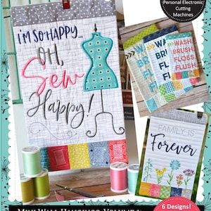 Kimberbell - Machine Embroidery  -Mini Wall Hangings Volume 1 The Happy Home Embroidery CD