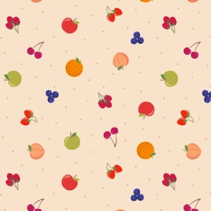 SM50.1 Lewis and Irene - Small Things  - Fruit on dark cream