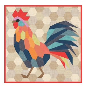 Le coq - Rassemblement en papier anglais - Violet Craft - PPE