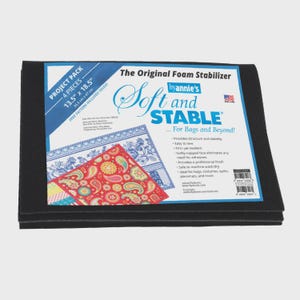 By Annie&#39;s - Soft And Stable Project Pack - Black - For Bag Making - PBASS10PP - 100% Polyester Foam Stabilizer