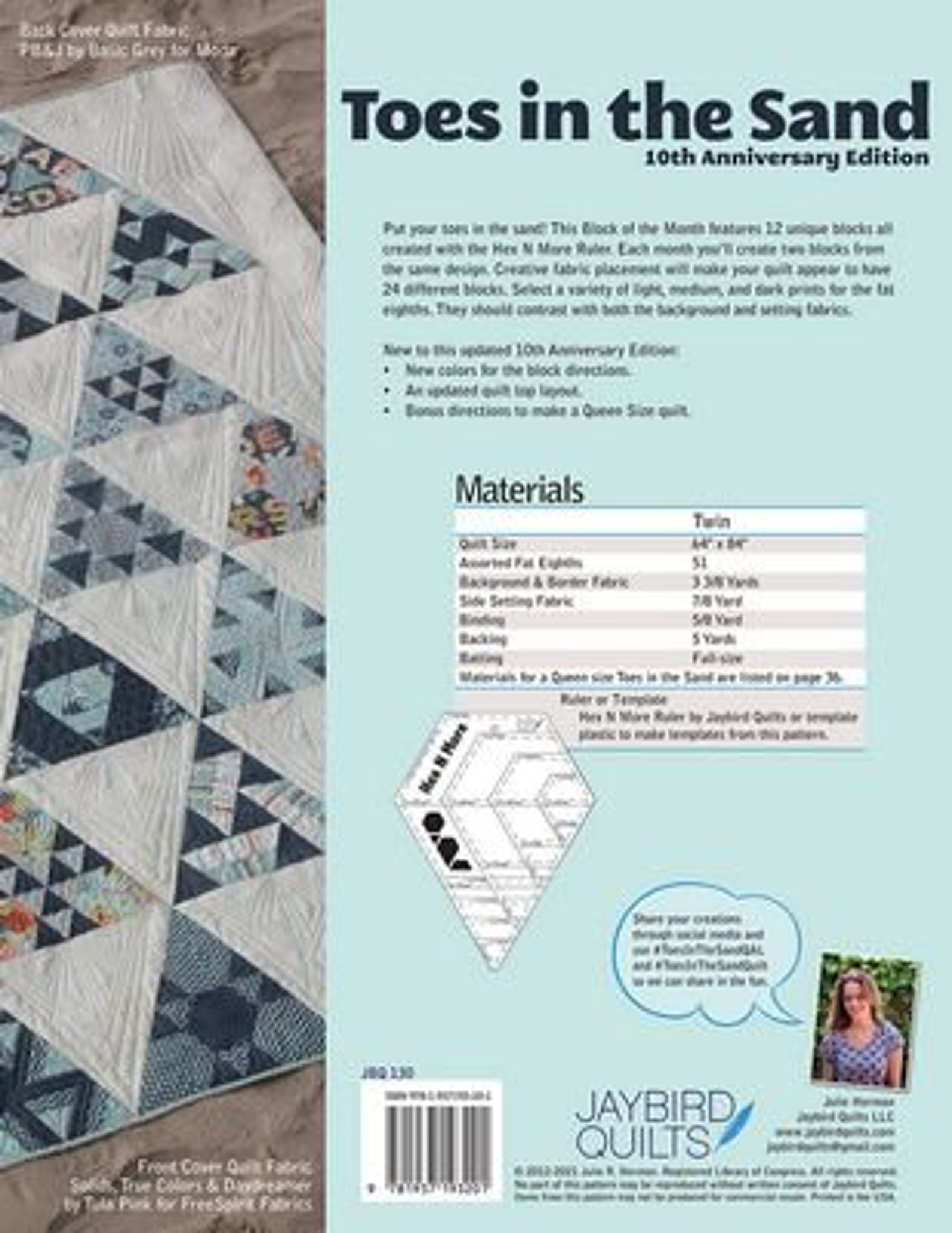 Toes in the Sand Quilt Pattern Block of the Month by Jaybird Etsy