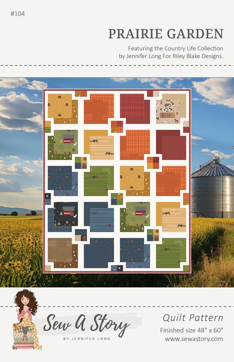 Prairie Garden Quilt Pattern by Sew A Story / Jennifer Long - Etsy