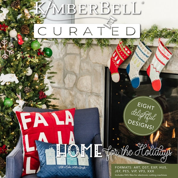 Kimberbell Curated Home for the Holidays - Machine Embroidery CD - From Kimberbell -By Christopherson, Kim