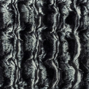 Wide Back- Shannon Fabrics - Ivory/Black Luxe Cuddle Lapin - Ultra Minky Cuddle Fabric