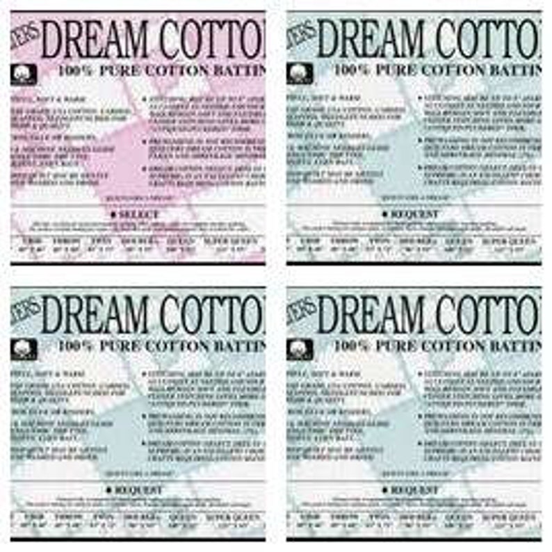 QUILTERS DREAM COTTON 100 Pure Cotton Batting queen Etsy