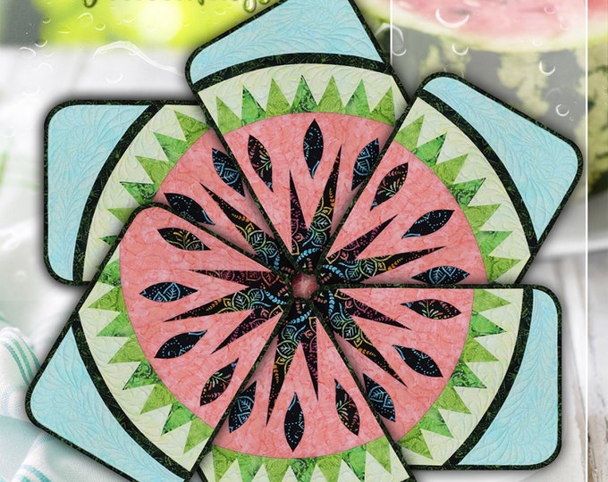 Watermelon Placemats Quilt Pattern by From Quiltworx Judy Etsy