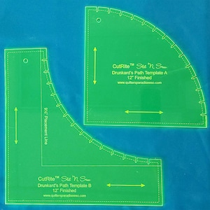 CutRite Slit N Sew Drunkards Path 8in Finished Template