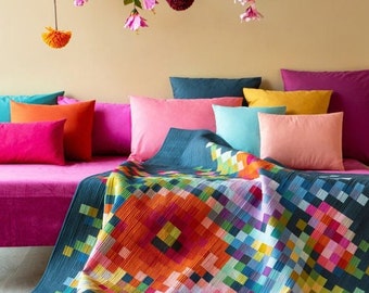 Embroidery Flower Quilt Kit - Kona Solids OR TILDA SOLIDS