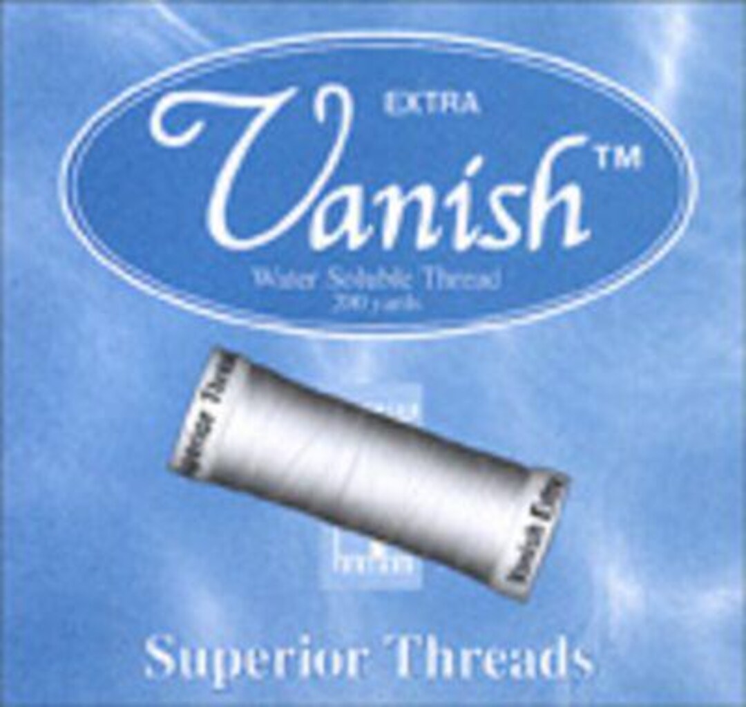 Vanish Thread Superior Threads Vanish Extra Water Soluble Thread - 200yd Spool - Etsy