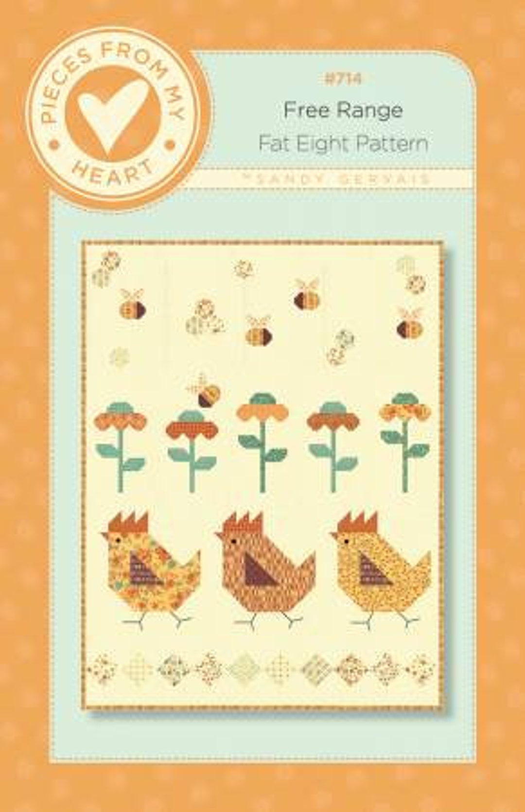 Pieces From My Heart Free Range Quilt Pattern Etsy