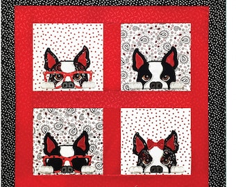 Boston Terrier Peek-A Boo Quilt Pattern -From Desiree's Designs By Habicht, Desiree
