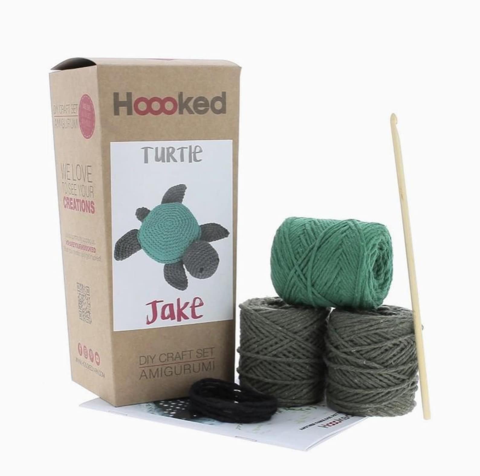 Jake Turtle Hoooked Diy Crochet Kit Turtle Jake - Etsy