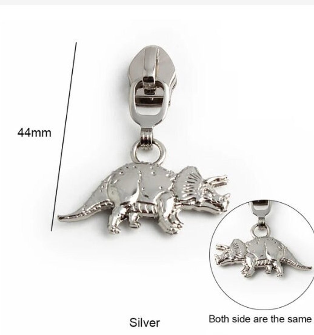 3 Pack of Dinosaur Zipper Pulls - Coordinates With Tula Pink ROAR