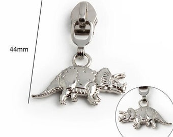 3 Pack of Dinosaur Zipper Pulls - Coordinates With Tula Pink ROAR